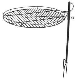 24" Height-Adjustable Steel Fire Pit Cooking Grate
