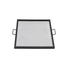 X-Marks 30" Square Steel Fire Pit Cooking Grill