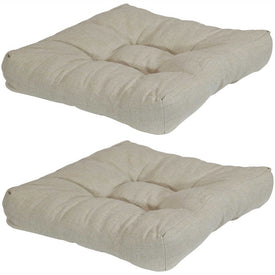 Tufted Outdoor Seat Cushions Set of 2 - Beige