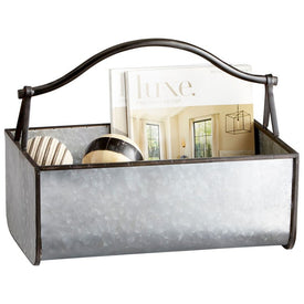 Galvanized Metal Caddy Container