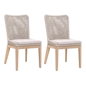 Mesh Outdoor Dining Chairs Set of 2