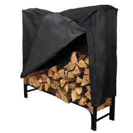 4' Firewood Log Rack Log Rack with Black Cover
