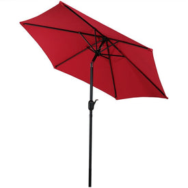 7.5' Patio Umbrella with Aluminum Pole, Tilt and Crank - Red