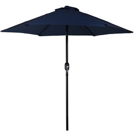 7.5' Patio Umbrella with Aluminum Pole, Tilt and Crank -Blue
