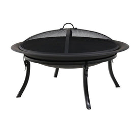 29" Portable Folding Fire Pit with Carrying Case and Spark Screen