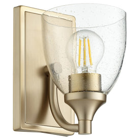 Enclave Single-Light Wall Sconce with Clear Seeded Glass Shade