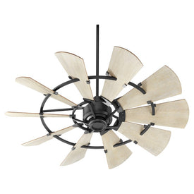 Ceiling Fan Windmill 52 Inch Noir 10 Blades Weathered Oak 30 Degree Pitch