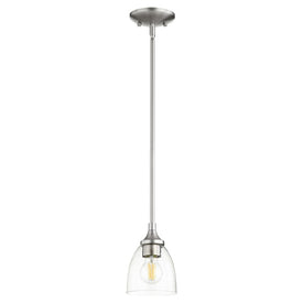 Enclave Single-Light Pendant with Clear Seeded Glass Shade
