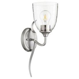 Jardin Single-Light Wall Sconce with Clear Seeded Glass Shade