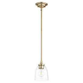 Rossington Single-Light Pendant with Clear Seeded Glass Shade