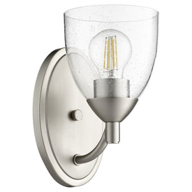 Barkley Single-Light Wall Scone with Clear Seeded Glass Shade