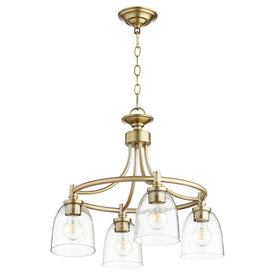 Rossington Four-Light Chandelier with Clear Seeded Glass Shades