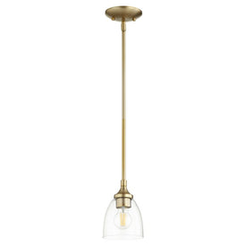 Enclave Single-Light Pendant with Clear Seeded Glass Shade
