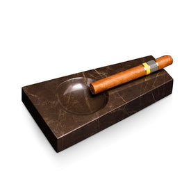 Marble Single Cigar Ashtray - Brown