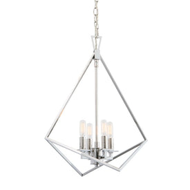 Trapezoid Cage Four-Light Chandelier