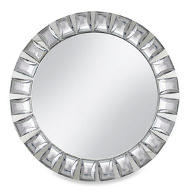Mirror Glass 13" Charger Plate with Big Beads