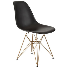 Banks Chair Black Seat with Gold