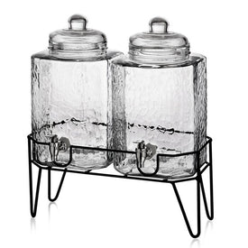 Hamburg Dispensers with Metal Stand Set of 2