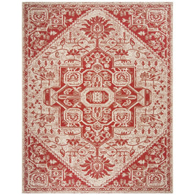 Rug Indoor/Outdoor 8' x 10' Red/Cream Rectangular Polypropylene LND138Q