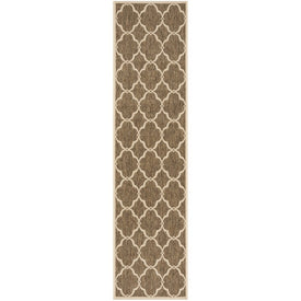 Rug Indoor/Outdoor 2' x 8' Beige/Cream Rectangular Polypropylene LND125D