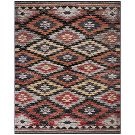 Rug Indoor/Outdoor 8' x 10' Rust/Multicolored Rectangular Polypropylene MTG246P