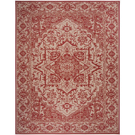 Rug Indoor/Outdoor 8' x 10' Red/Cream Rectangular Polypropylene LND139Q