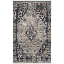 Rug Indoor/Outdoor 4' x 6' Blue/Gray Rectangular Polypropylene MTG236K