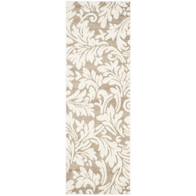 Rug Indoor/Outdoor 2'3" x 13' Wheat/Beige Rectangular Polypropylene/Fibrillated Polypropylene/Latex/Poly-Cotton AMT425S