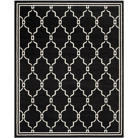 Amherst 8' x 10' Indoor/Outdoor Woven Area Rug - Anthracite/Ivory