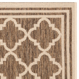 Rug Indoor/Outdoor 4' x 6' Beige/Cream Rectangular Polypropylene LND121D