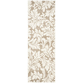 Rug Indoor/Outdoor 2'3" x 7' Wheat/Beige Rectangular Polypropylene/Fibrillated Polypropylene/Latex/Poly-Cotton AMT425S