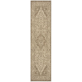 Rug Indoor/Outdoor 2' x 8' Cream/Beige Rectangular Polypropylene LND137C