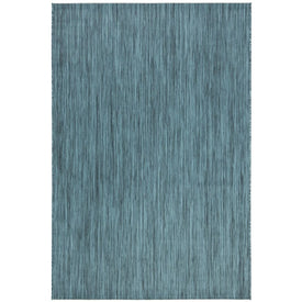 Rug Indoor/Outdoor 5'1" x 7'6" Turquoise Rectangular Polypropylene BHS218K