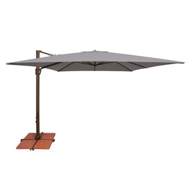 Bali 10' Square Cantilever Umbrella with Cross Bar Stand