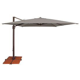 Bali Pro 10' Square Cantilever Umbrella with Cross Bar Stand and Starlights