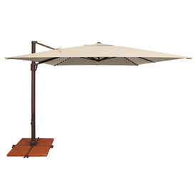 Bali Pro 10' Square Cantilever Umbrella with Cross Bar Stand and Starlights