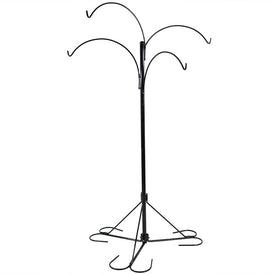 Hanging Basket Stand with Four Adjustable Arms