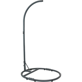 76" Steel Egg Chair Stand with Round Base - Gray