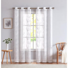 Stella 76" x 96" Grommet Window Curtain Panel Pair