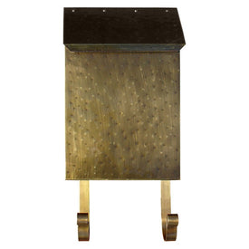 Provincial Collection Brass Vertical Mailbox - Antique Hammered Brass