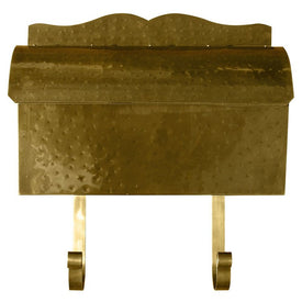Provincial Collection Brass Roll Top Mailbox - Antique Hammered Brass
