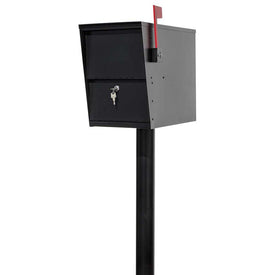 LetterSentry Locking Mailbox with Direct Burial Steel Post