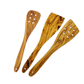 Olive Wood Three-Piece Spatula Set