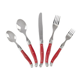 Laguiole 20-Piece Stainless Steel Flatware Set (Service for 4) - Scarlet Red