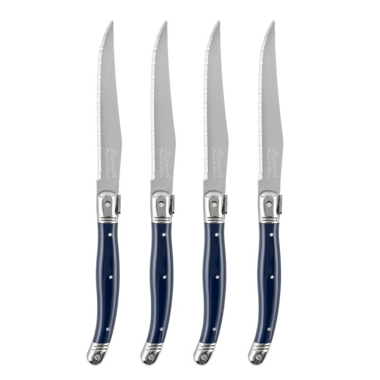 Jean Dubost 6 Steak Knives Multi-Color in Clasp Box