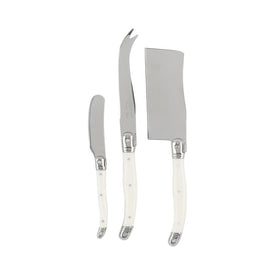 Laguiole Cheese Knives Set of 3 - Faux Ivory