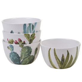 Cactus Verde 5.25" x 3" Ice Cream Bowls Set of 4 Assorted