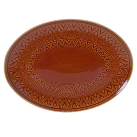 Aztec Rust Oval Platter