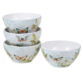 Nature Garden Ice Cream Bowls Set of 4 Assorted