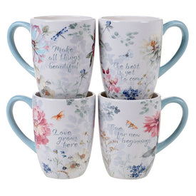 Spring Bouquet Mugs Set of 4 Assorted